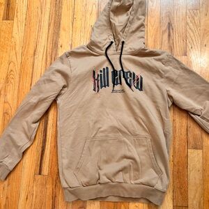 Kill Crew Brown Hoodie with Graphic Design